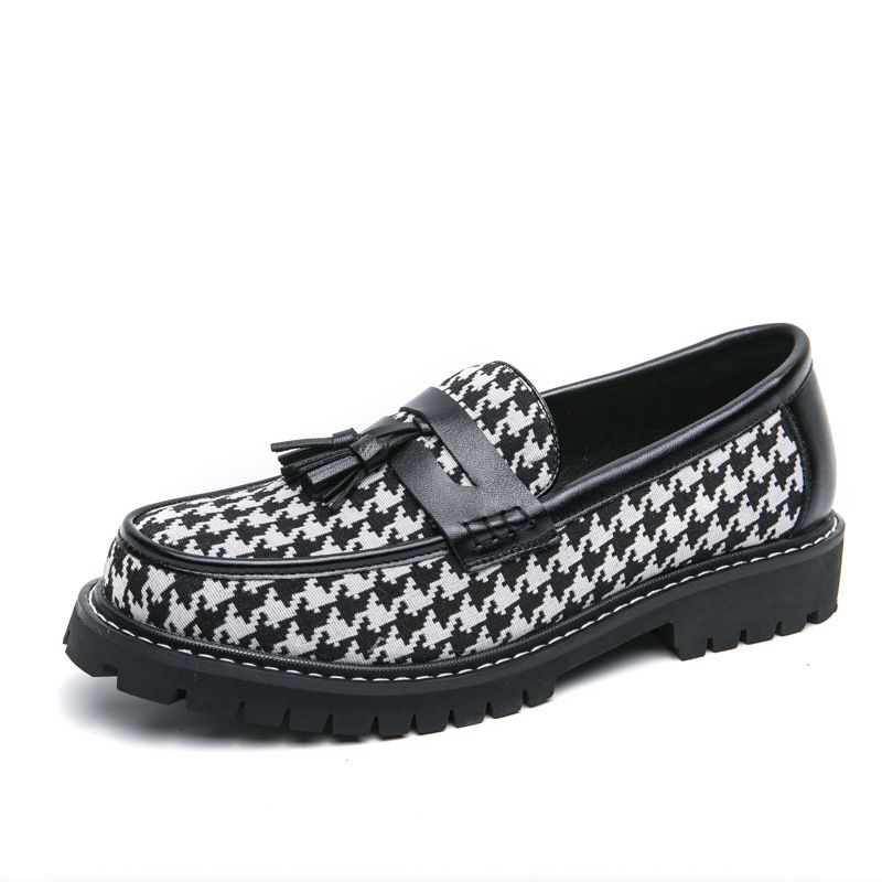 Fashion New Business Tassel Men's Loafers Versatile Slip-On Small Leather Shoes_vogvips.com