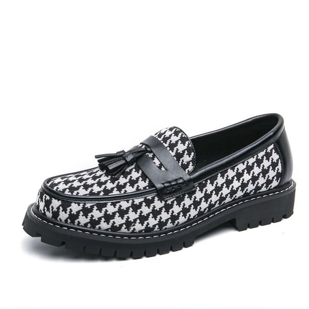 Fashion New Business Tassel Men's Loafers Versatile Slip-On Small Leather Shoes_vogvips.com