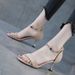 European And American Fashion Stiletto High-heeled Soft-soled Strap 2025 Summer New Comfortable Women's Sandals Non-slip_vogvips.com