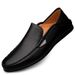 First Layer Men's Driving Shoes Men's Round Head Light Mouth Casual Shoes Solid Color Rubber Non-slip Men's Shoes_vogvips.com