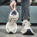 Men's 2024 Autumn New Mesh Breathable Casual Sports White Ins Versatile Thick Sole Non-Slip Dad Shoes_vogvips.com