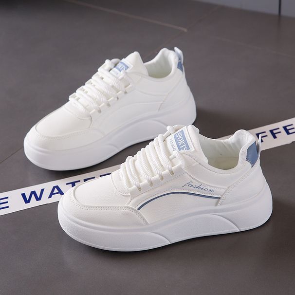Little White Shoes Schoolgirl Trendy Versatile Platform Single Shoes Casual Shoes_vogvips.com