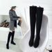 Over-the-Knee Long 2025 Autumn Winter New Slimming Mid-Heel High Round Toe Fashion Stretch Fabric Women's Boots_vogvips.com