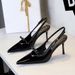Elegant Bow Detail Stiletto Heels With Hollow Out Design Pointed Toe Women S Dress Shoes For Parties Special_vogvips.com