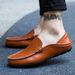 Men Casual Genuine Leather Mens Loafers Moccasins Designer Slip On Boat Shoes High Quality Chaussure Homme Plus Size_vogvips.com