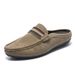 Loafers Lightweight Bean Men S Shoes Summer New One Leg British Style Breathable Casual Half Toe_vogvips.com