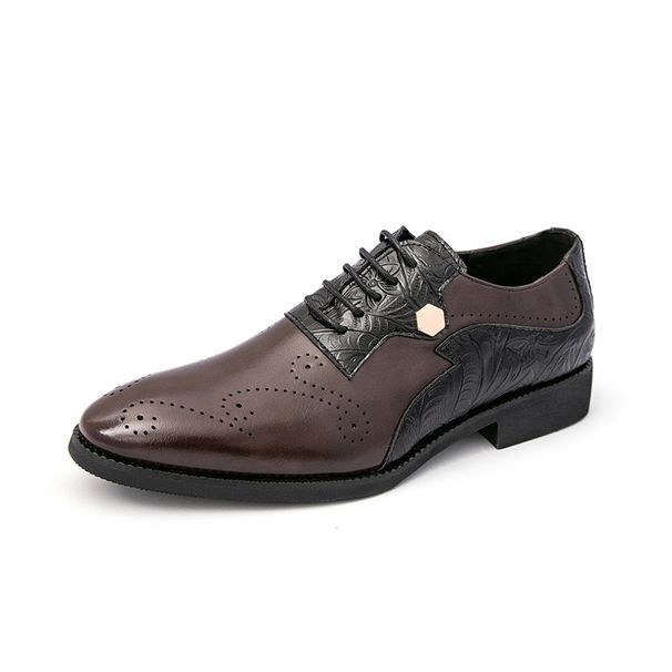 Cross-Border Plus Size Casual Lace-Up Business Formal Men's Export New Loafers Fashion Pointed Toe Small Leather Shoes_vogvips.com