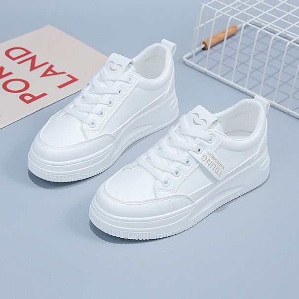 White Shoes For Women In Spring, New Women's Shoes For Summer, Versatile For Students, Flat Bottomed, Spring And Autumn Hot Sports Items_vogvips.com