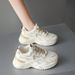Foreign Trade Wholesale Women's Sneakers 2025 New Breathable Height-Increasing Platform Thick Sole Color-Block Mesh_vogvips.com