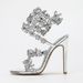 Women's Shoes New Gold And Silver 11cm Stiletto Round Head Satin Flower Fantasy Rhinestone High Heel Sandals Summer Heels_vogvips.com