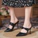 2022 Summer New Women's High Heels, Thin Heel, Small Slip-On, Comfortable Sandals, Large Size, Versatile, Soft, Commuter_vogvips.com