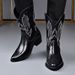Autumn New Motorcycle Rider British V-Mouth Mid-Calf Men's Fashion Trend Martin Boots Large Size_vogvips.com