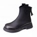 Clearance Short For Women Winter Thick British Style Martin Soft Sole Chimney Versatile Slim Boots Mid-Calf_vogvips.com