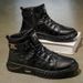 European Warm Series 2025 Autumn New Daily Casual Men's Shoes Black Trendy Martin Boots Versatile For Outings_vogvips.com