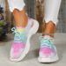 Large Print Casual 2025 Summer New Comfortable And Breathable Fly Woven Sports Shoes For Women_vogvips.com