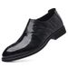 Men's business dress cowhide men's shoes Soft-soled casual shoes pointed leather men's shoes high-end_vogvips.com