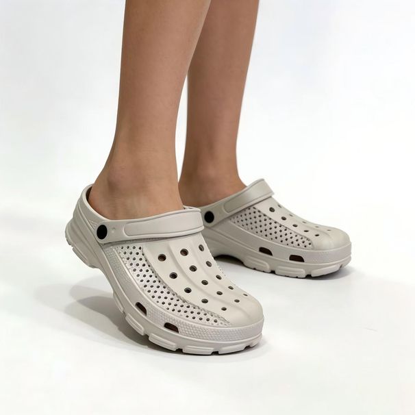 Men's High-End Color-Blocked Clogs, Soft-Soled Beach Shoes For Men And Women, Summer Non-Slip And Breathable_vogvips.com