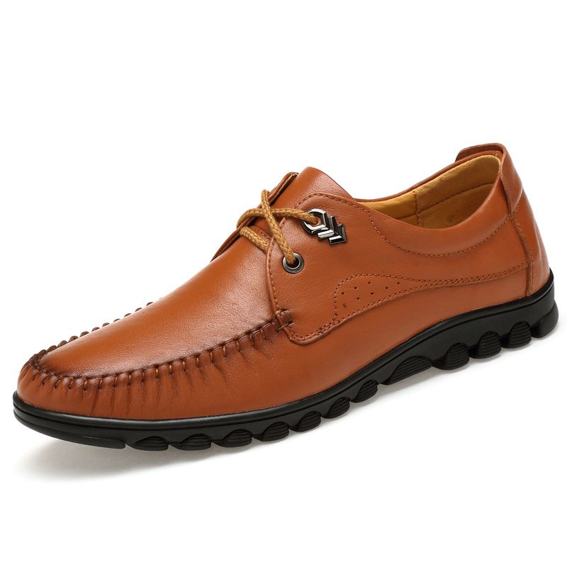 Men's Shoes Casual Leather Shoes Overalls Lazy Shoes_vogvips.com