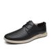 Large Size Rubber Non-slip Sole Men's Casual Leather Shoes Lace-up Round Head Work Men's Shoes_vogvips.com