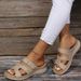 Women's Shoes Large Size New Fashion Slippers Women's Breathable Cross Strap Thick Soled New Slippers_vogvips.com