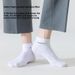 1/5/10 Pairs Men's Bamboo Fiber Short High Quality New Casual Breatheable Anti-Bacterial Man Ankle Socks Men Size 38-45_vogvips.com