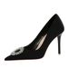 18249-K62 European And American Fashion Party Pointed Toe Stiletto Shallow Mouth Satin Rhinestone Ultra High Heels_vogvips.com