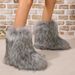 Women Winter Fluffy Faux Fur Mid-Calf Snow Boots Y2K Fashion Warm Snow Boots Girl's Luxury Footwear Furry Boots Outdoor_vogvips.com