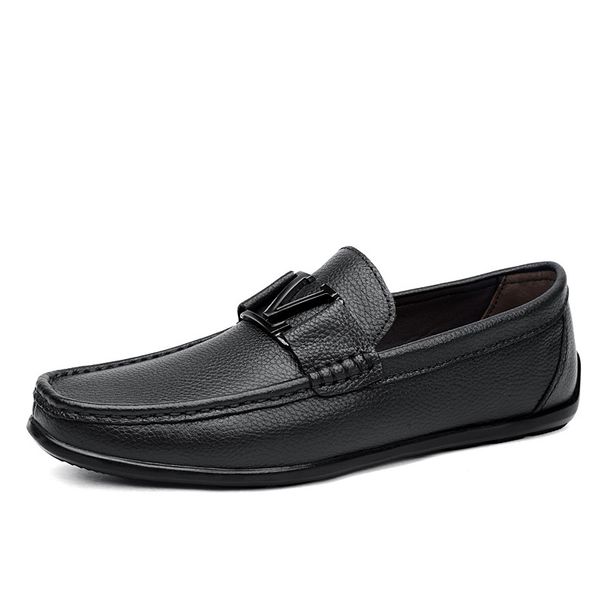 Men's Doudou Shoes Casual Leather Shoes Soft-soled Loafers Men's_vogvips.com