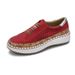 Women’s Shoes New Large Size Women's Shoes Casual Color Matching Single Shoes Elastic Band Women's Slip On Shoes_vogvips.com