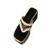 Women's Platform Wedge Heel Flip Flops Vacation Sandals Toe Lifting Summer Outerwear_vogvips.com