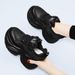 Sports Shoes Black Thick Soled High Women's Shoes Lightweight And Versatile Casual Women's Single Shoes_vogvips.com