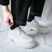 British Fashion Men's Big Head Black And White Color-blocking Thick Sole Heightened Casual Men's Shoes Lace-up Business Banquet Wedding Leather Shoes_vogvips.com