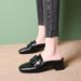 Muller Women's Spring New Style Square-Toe Thick-Heeled Half-Booties 2026 Leather Upper_vogvips.com