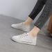Cowhide Leather, Two Pairs Of White Shoes For Women, One Foot For Students, Versatile Casual Shoes_vogvips.com