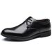TerraStride New Men's Leather Formal Business Round Toe Lace-up Wedding British Style Breathable Height-increasing Work Shoes_vogvips.com