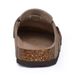Crestar Women's Suede Clogs Lady Fashion Buckle Leather Mules Comfort Cork Footbed Potato Shoes With Arch Support Beach_vogvips.com