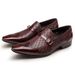 Aofu Footwear 4007 20251215 Batch New Men's Business Buckle Square Head Set Foot Leather Shoes Men_vogvips.com