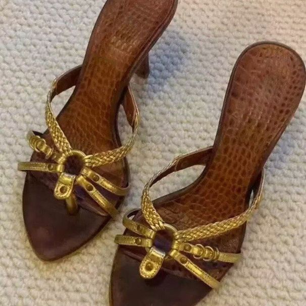 2026 New European And American Open-Toe Woven Cross-Strap Sandals For Women, Summer Outdoor Wear, Vintage Thin-Heeled_vogvips.com