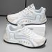 Trendy Black And Gold Color-Blocking Mesh Casual Shoes, Breathable Shock-Absorbing Thick-Soled Sneakers, Versatile_vogvips.com