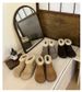Retro Round-toed Ankle Boots, Women's Fleece Low-top Snow Boots, Cotton Shoes, Thick-soled Boots_vogvips.com