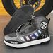 Men's Motorcycle Shoes, Non Slip Hight Top Durable Comfy Boots For Men's Winter Outdoor Riding Activities Camping Outdoor_vogvips.com