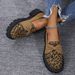 Large Size Loafers Single Shoes With Leopard Print, British Style Fashion Single Shoes, Elegant And Versatile Suede Women's Shoes_vogvips.com
