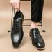 Euro Step 2025 Spring And Autumn New Floral Brogue British Business Formal For Men Lace-up Leather Shoes_vogvips.com