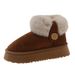 Snow Boots With Fleece Lining, Warm Non-Slip, Suitable For Home And Outdoor Wear, 2025 Winter New Style, Women's_vogvips.com