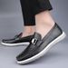 Casual Shoes Leather New Trend, Lightweight, Anti Slip, Wear-resistant, Fashionable Men's Bean Shoe Covers, Foot_vogvips.com