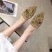 Mesh Hollowed-out Half-slippers For Women 2024 New Summer Pointed Flat-bottomed Outdoor Fairy Low-heeled Muller Slippers_vogvips.com