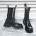 British Style Thick Soled Chelsea Boots, Women's Black Short Boots, A Must-have For Commuting To Show Off Height And Thinness_vogvips.com