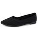 Foreign Trade Pointed Toe Shallow Mouth Single Korean Version Breathable Flat Women's Large Size Knitted Versatile_vogvips.com