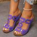 Large Size Roman Style Women's Sandals Open Toe Beach Slippers Summer Wedges Comfortable Outdoor Slip-On Shoes For Women_vogvips.com