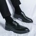 Euro Step Brogue Carved Leather For Men Winter New Business Casual Derby British Formal Low-top Men's Shoes_vogvips.com